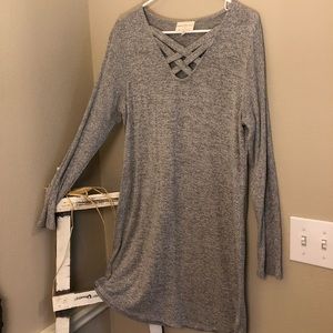 Gray Sweater Dress -L/XL